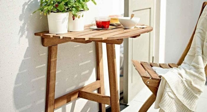 Masă pliantă pentru balcon