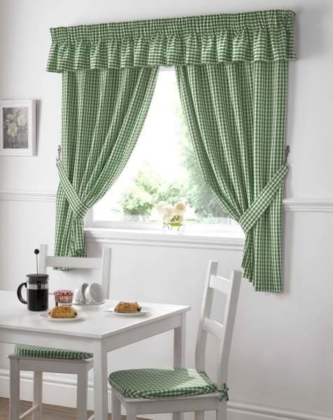 Gingham-kitchen-curtains-green