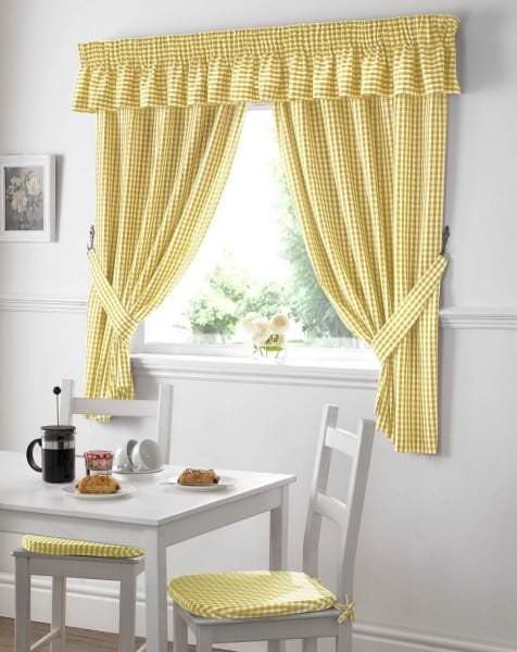 Gingham-kitchen-curtains-yellow