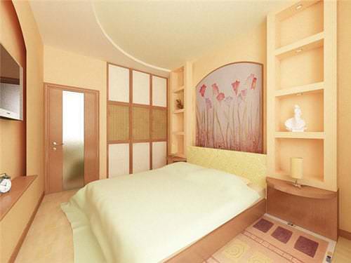 Дизайн спальни 18 кв м: фото, варианты освещения