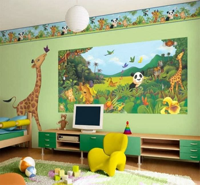Фотообои в детскую комнату с любимыми сказочными персонажами 