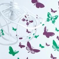 красивые бабочки в дизайне спальни фото