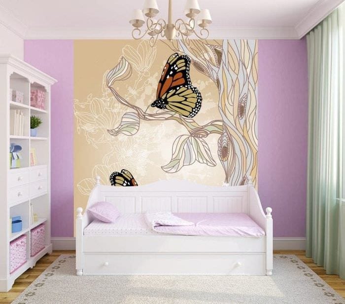 красивые бабочки в интерьере комнаты