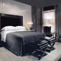 изысканный дизайн комнаты в черном цвете картинка