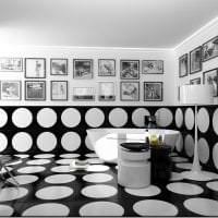 шикарный интерьер гостиной в черно белом цвете картинка