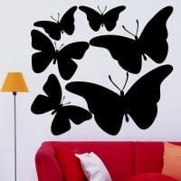 красивые бабочки в декоре комнаты картинка
