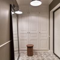 белые двери в интерьере с оттенком коричневого фото