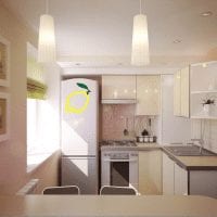 светлый интерьер бежевой кухни в стиле прованс фото