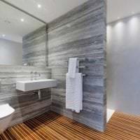 светлый дизайн ванной комнаты с душем в светлых тонах фото