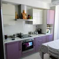 красивый дизайн кухни в фиолетовом оттенке картинка