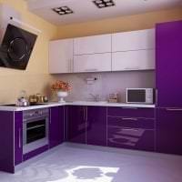 необычный стиль кухни в фиолетовом оттенке картинка
