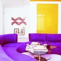светлый фиолетовый диван в стиле гостиной фото