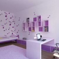 необычный дизайн квартиры в фиолетовом цвете фото