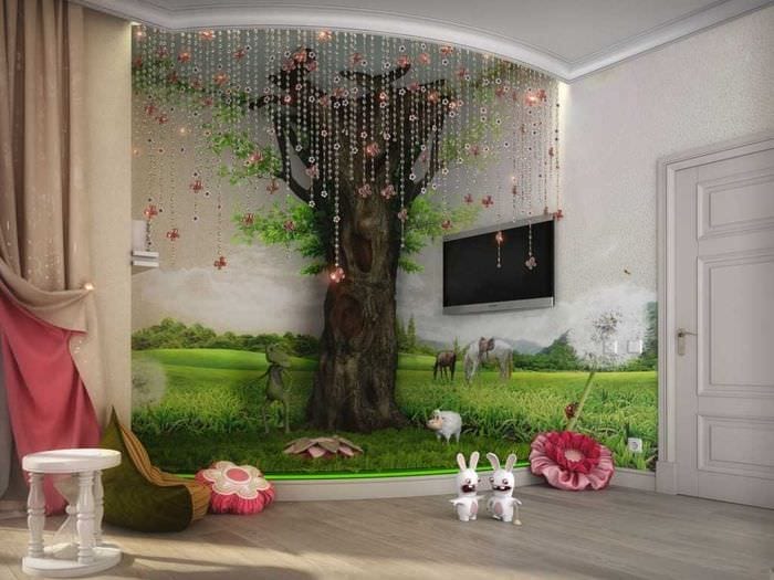 идея красивого декора детской комнаты