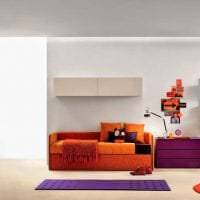 сочетание светлого оранжевого в интерьере квартиры с другими цветами фото