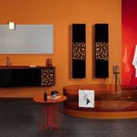 сочетание темного оранжевого в декоре квартиры с другими цветами фото