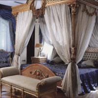 яркий дизайн спальни в стиле ампир фото