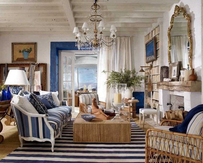 красивый декор комнаты в средиземноморском стиле