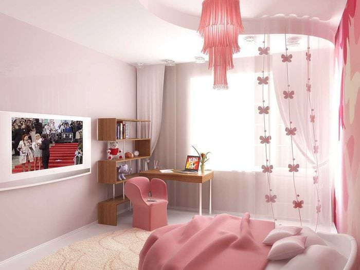 вариант цветной стиля комнаты для девочки
