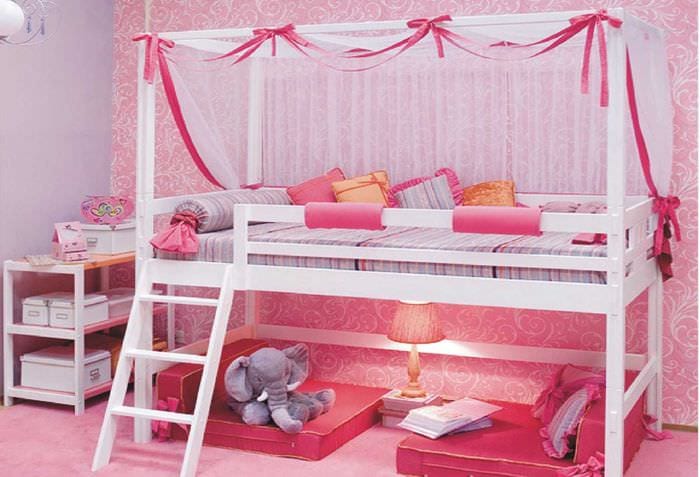 идея яркого декора комнаты для девочки