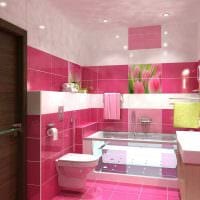 вариант красивого интерьера ванной комнаты в квартире фото