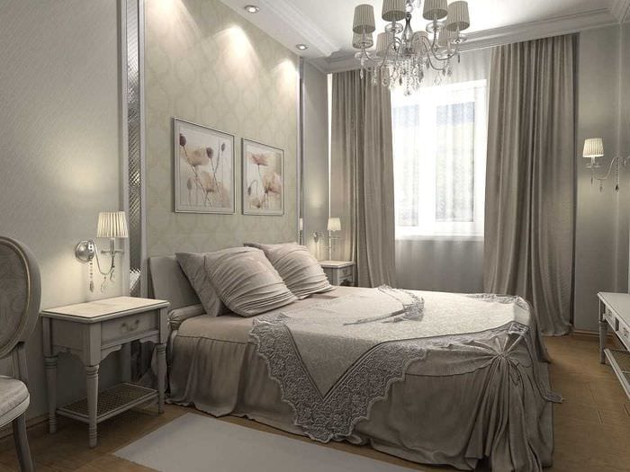 идея красивого декорирования дизайна спальной комнаты