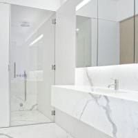идея красивого стиля белой ванной фото
