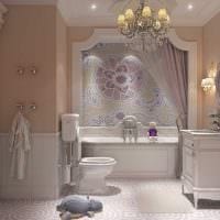 вариант яркого стиля ванной комнаты картинка