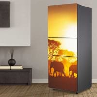 идея яркого оформления холодильника фото