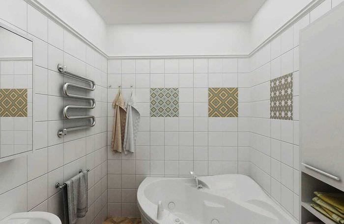идея красивого стиля белой ванной