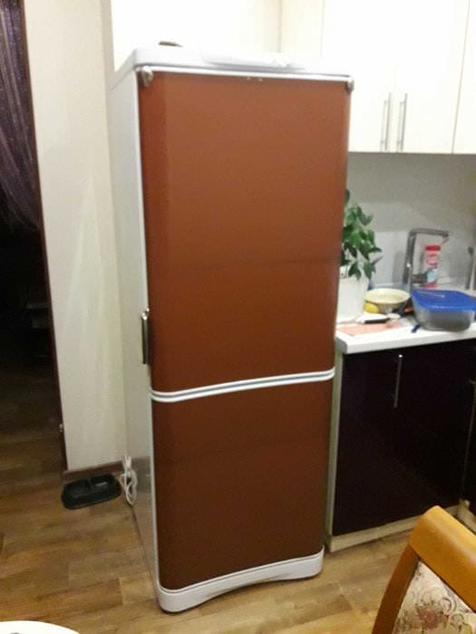 идея яркого оформления холодильника