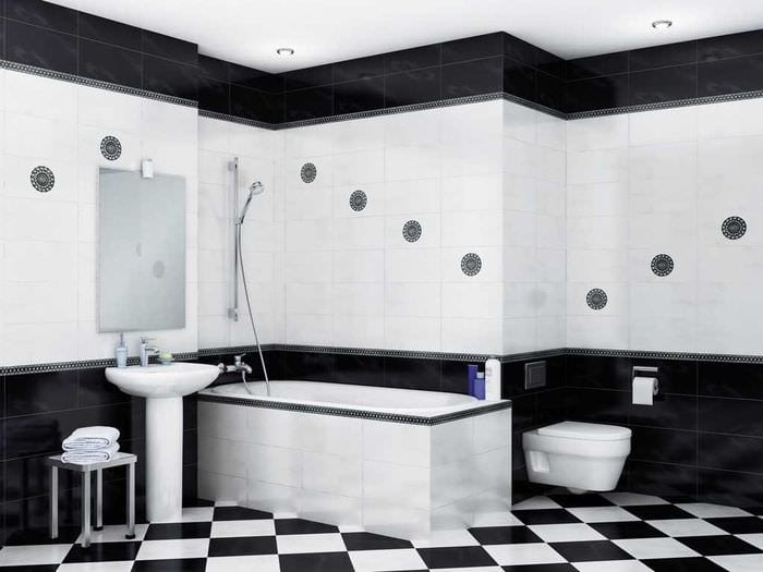 идея яркого стиля белой ванной комнаты