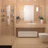 идея яркого стиля ванной комнаты фото