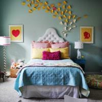 идея красивого интерьера спальни для девочки фото
