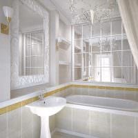 идея современного стиля большой ванной комнаты картинка