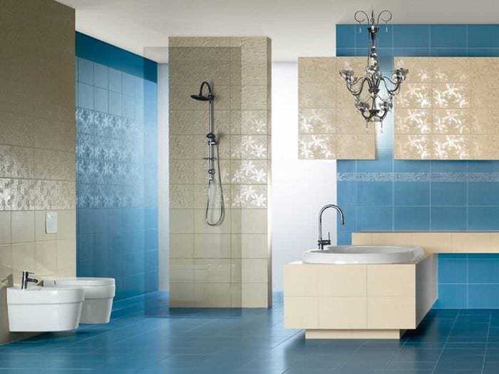 идея красивого стиля большой ванной комнаты