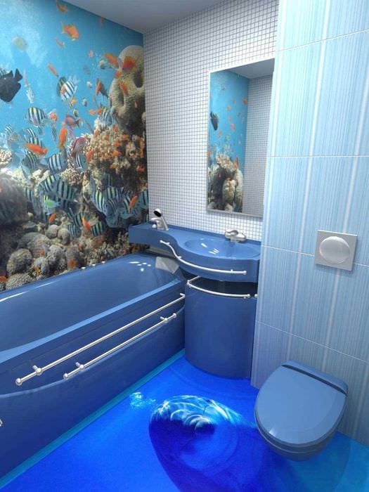 идея современного интерьера ванной комнаты 6 кв.м