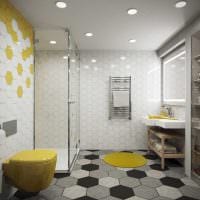 идея яркого дизайна ванной комнаты 6 кв.м фото