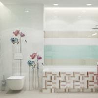 идея яркого стиля ванной комнаты 2017 картинка