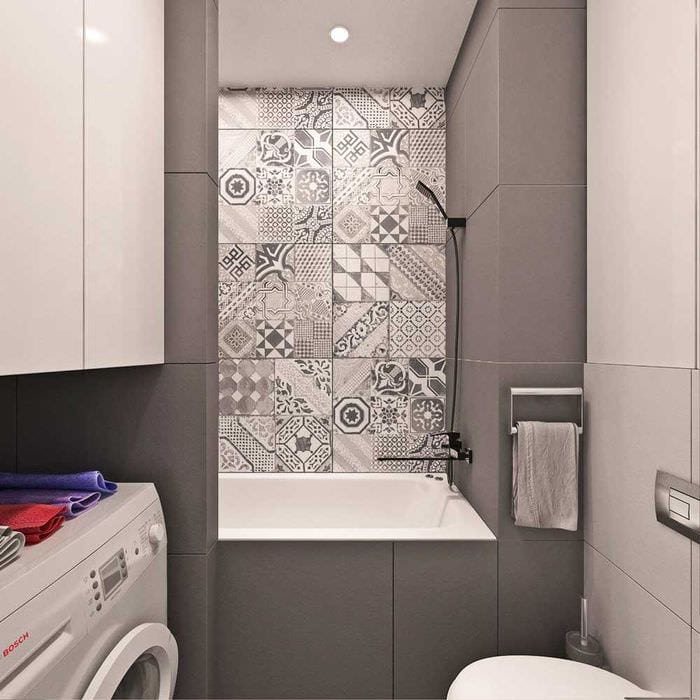 вариант современного дизайна ванной комнаты 4 кв.м