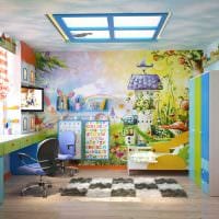 идея красивого дизайна детской комнаты фото