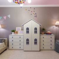 идея необычного интерьера детской комнаты для девочки фото