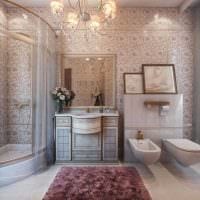 вариант красивого дизайна ванной в классическом стиле фото