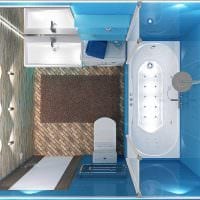 идея яркого дизайна ванной 3 кв.м фото