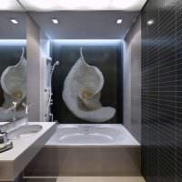 пример красивого дизайна ванной комнаты в хрущевке фото