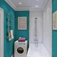 пример светлого стиля ванной комнаты 5 кв.м фото