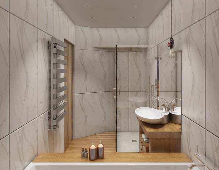 пример яркого стиля ванной комнаты 5 кв.м