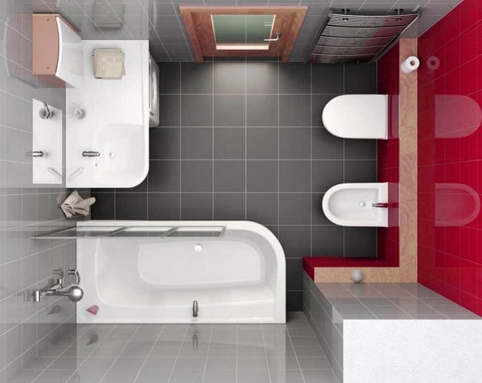 пример светлого интерьера ванной комнаты 5 кв.м