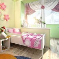 идея светлого стиля детской комнаты для девочки фото
