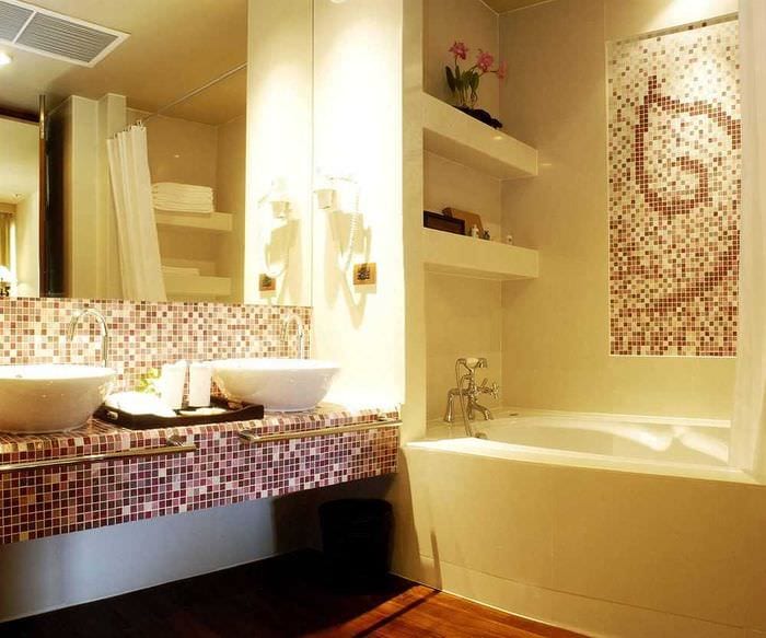 идея современного интерьера ванной 6 кв.м